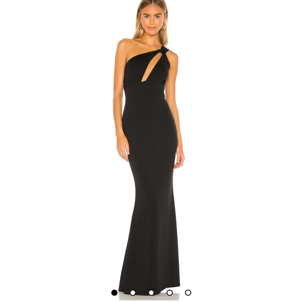 Katie May Black One Shoulder Dress
